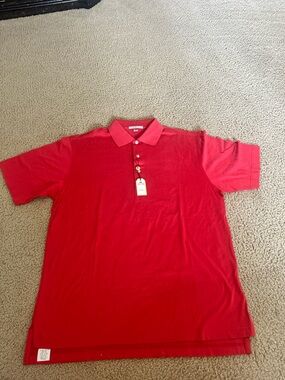 Peter Millar Red Short-Sleeve Polo
